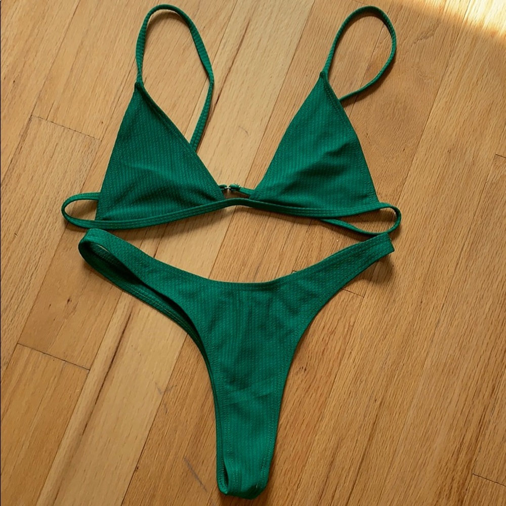 Green Thong Bathing Suit Size Large